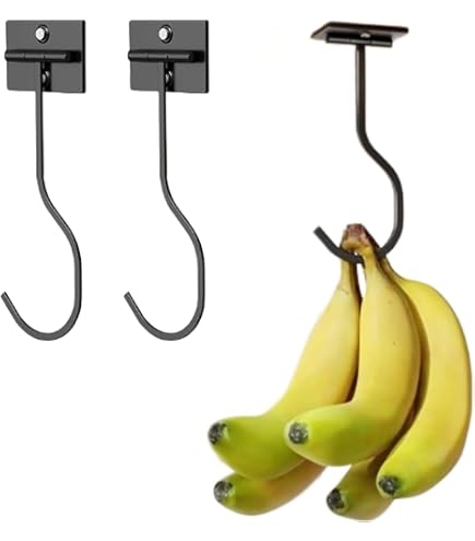 Gancio a Banana pieghevole sotto l'armadio in metallo porta Banana