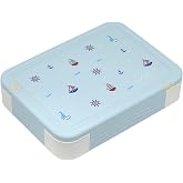Vagonlife Bento 1330ml Lunchbox Tek Katlı 5 B&ouml;lmeli PP Plastik &Ccedil;ocuk Sefer Tası Yemek Kutusu (Mavi)
