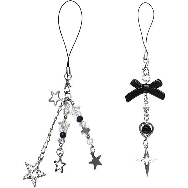 FAURAPMNG Handy-Handgelenkband Set - 3 Y2K Perlen Lanyards Mit Befestigungstabs