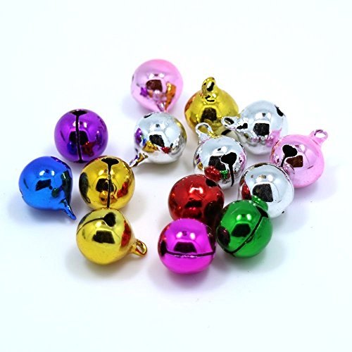 westeng 100 Craft Kits und Supplies Weihnachten Jingle Bells/klein Bunte Bell/Mini Bell/Tinkle Bell-10 mm - 3