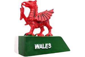 WEDARE MAGNET SOUVENIR Gales 3D Y Ddraig Goch Imán para nevera Regalo de recuerdo, resina hecha a mano Decoración para el hogar y la cocina Gales Refrigerador Imán Colección