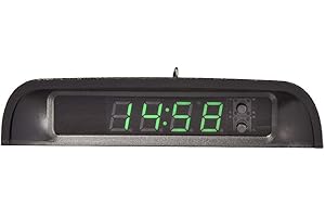 Blentude Autouhr Auto Interne Digitaluhr zum Aufkleben - 24-Stunden-Autouhr mit Solarantrieb und integriertem Batteriezubehör Elektronisches Zubehör
