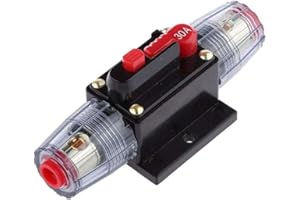 Mintice 12V 30A Auto Interruttore di Circuito Automatico in Linea Portafusibili Protezione Motore dell'automobile Stereo Audio Ripristina Manuale Fusibile