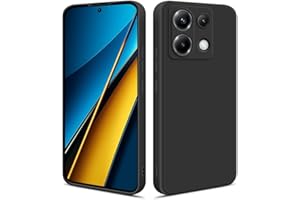 HSP Hülle für Xiaomi Poco X6 5G [Staubabweisend] Handyhülle | Premium TPU Silikon Case Schutzhülle | Kratzfest Stoßfest Fallschutz | Kameraschutz Displayschutz | Passgenau Dünn Matt | Schwarz