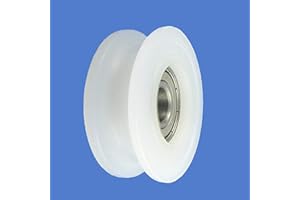 ZSCALE ZAB-S C44/10LL Profile Plastic Roller with Ball Bearing for Rope Polyamide Diameter 29 - Diameter 60 Wheels (C44/10LL)