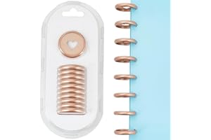 SOFPLATE 11 Stück 32mm Bindering Discs Kleine Binderscheiben Discbound Discs Metal Rund Pilzloch Hohles Herz Loseblattbindung Discbound Erweiterungsringscheiben Für DIY Notizbuch Planer Scrapbooking