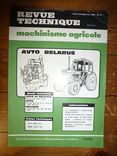 Download Revue Technique Machinisme Agricole N 41 Moteurs - 