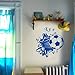Football bursting though a wall - Personalised with your name choice - Children's Wall Decal (Medium)