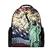 Produktbild Rucksack Bookbag Daypack Freiheitsstatue Mit USA Flagge Wasserdicht für mittlere Reise Mädchen Jungen
