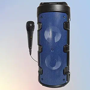 GHAR KI KHUSHIYA high power karaoke set with microphone connect with bluetooth ,speaker with color changing light 10 W bluetooth speaker , Kids singing speaker, mic with speaker for party , singing , birthday party (BLACK, STEREO CHANNEL) 10 W Bluetooth Tower Speaker