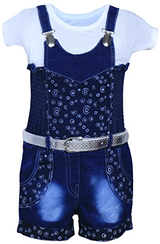 MPC Cute Fashion Baby Girls Jeans Dungaree Jumpsuit (Jeans_Jumpsuit_Blue_12-18 Months) RS.550.00
