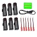 Produktbild 3.7V 500mAh Batterie für JY018 Wifi Mini RC Quadcopter Drone,6pcs Batterien + 1pc 4 in 1 Batterieladegerät + 6pcs Aufladenkabel - YACOOL