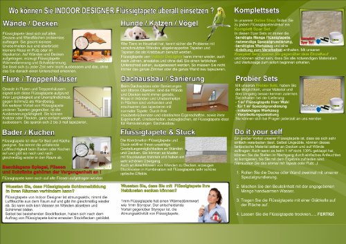 Flüssigtapete aus Baumwolle und Seide Dekor 62 inkl. Spezialgrundierung (Set für 1m²) - 3