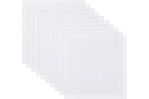 HECTICCORE 10 Fogli di Pellicola Mylar 20.8x20.8cm Trasparente per Stencil -Fogli Plastici Vuoti da 0,3 mm - Ideali per Serigrafia, Aerografo, Window Color - Taglia Facilmente per Stencil Fai-da-te Materiale PET