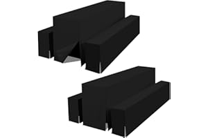 Teruntrue Bierzeltgarnitur Set 3tlg. wasserdichte Hussen mit Schlitz unten für Bierzeltgarnitur 220 x 50cm – 2 Husse Biertisch + 4 Bierbank in Schwarz - Biertischhusse Bierbankhusse – Schwarz