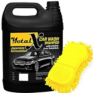 Yotal Extra Car Shampoo 5Litre With 1 Piece Microfiber Cleaning Sponge.
