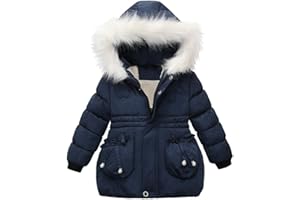 YFPICO Nouveau Manteau Petite Fille 2-5 Ans Hiver Blouson Enfant Parka Doublure Polaire Epais Chaud à Capuche Fourrure