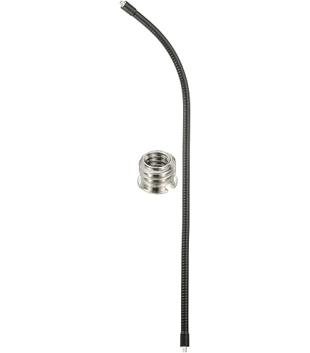 Tube Flexible Col De Cygne Métal 50 Cm - Filetage M10/M8 Pour Micro, Support DIY (argenté) - 4