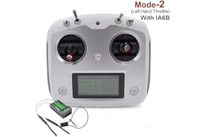 Xiangtat Flysky FS-I6S - Transmisor de 10 canales (pantalla táctil, 10 canales, Tx 2,4 G) con receptor iA6B para cuadricóptero teledirigido FPV Racing (modo 2 para zurdos)