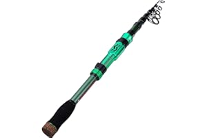 Sougayilang Canna da pesca telescopica portatile, in fibra di carbonio da 24 tonnellate, mulinello lavorato a CNC, comodo manico in EVA, canna da pesca da viaggio per pesca alla trota spigola,