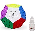 Cubelelo Drift Megaminx Speed Cube + Lube Combo | Stickerless High-Speed Megaminx Puzzle with Professional Lubrication | Ideal for Speedcubing Enthusiasts, Kids & Adults