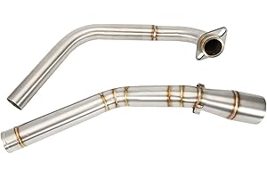 Hlyjoon Tubo de escape Enlace medio Modificación Sistema de ventilación Conector Silenciador Adaptador de deslizamiento de tubo Conector para YZF R15 MT-15 MT-125 2008-2017