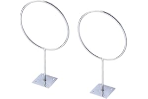 REDIFY VORCOOL 2PCS Stainless Steel Wall Mount Sports Ball Rack Display Ball Holder for Basketball Soccer Football Volleyball Exercise Ball Medicine Ball (Silver)