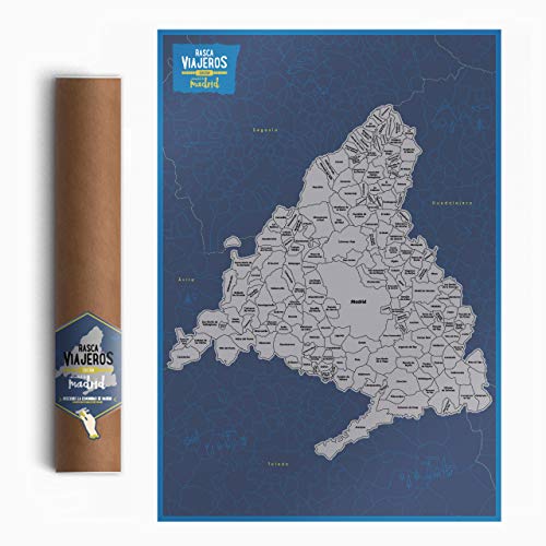 Mapa rascable Comunidad de Madrid