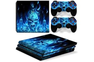 Mcbazel Vinyl Sticker Proteggi per Console & Controller, Skin Sticker per PS4 Pro - Blue Skull