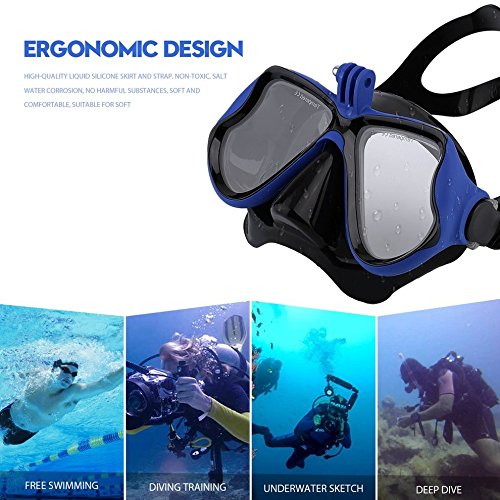 Preisvergleich Produktbild Unterwasserkamera Tauchmaske Scuba Schnorchel Schwimmbrille für GoPro