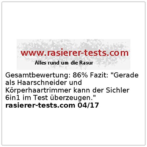 Sichler Men’s Care 6in1-Akku-Trimmer-Set m. Körper- & Bart-Rasierer, Haarschneider u.v.m. - 4