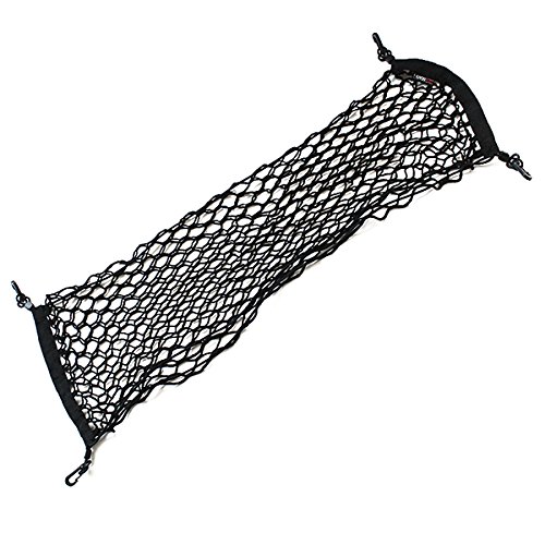 Tinksky Elastischer Nylon Gepäcknetz Kofferraum Inhaber Speicher Organizer – 90 * 30CM (Schwarz) - 4