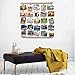MOVEONSTEP Multi Photo Frames/Picture Frames for Wall Hanging Display - Collage Photo Frames with 5 Lines and 30 Pegs for Home Party Bedroom Wall Decorations-Deep Color