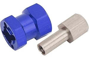 Dilwe Adattatore Esagonale RC, Adattatore Esagonale in Metallo per Mozzo Esagonale con Ruota di Prolunga RC Compatibile con D90 AX10 CC01 SCX10 F350(Blu)