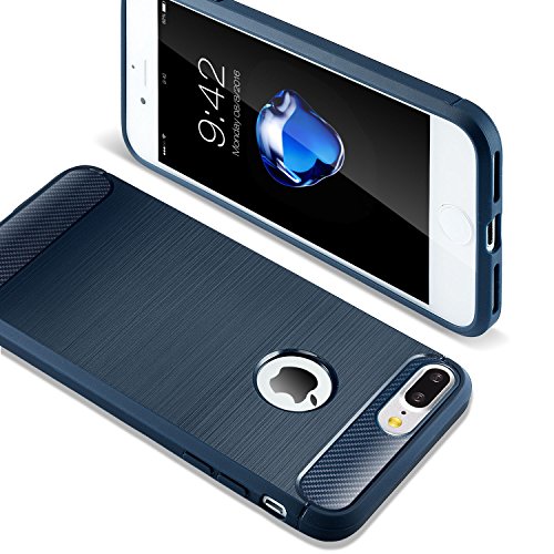 Funda iphone 8 plus   iPhone 7 plus Silicona  Rugged Armor  Resilient Ultimate Protection Rugged Design with Matte Finish  Funda para Carcasa Case Apple iphone 8 plus   iPhone 7 plus 5 5 inch Azul
