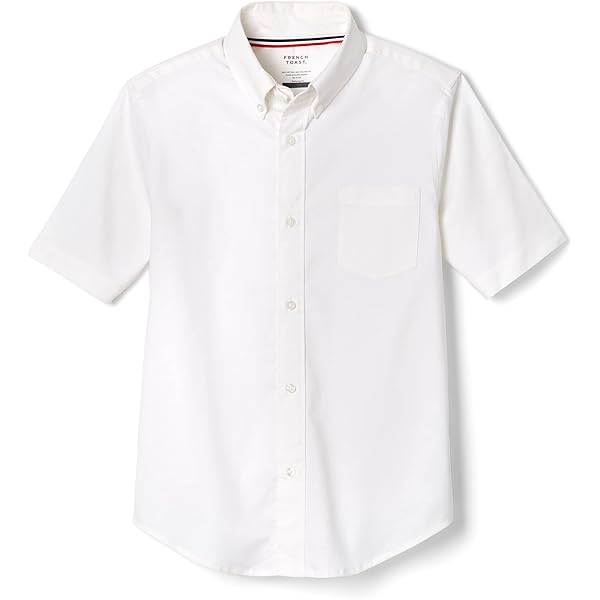 French Toast Boys Long Sleeve Dress Shirt - Button Down Oxford With Wrinkle-Resistant Fabric (Standard & Husky)
