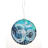 Yoga, handbemalte Deko aus CD, Ohm Deko