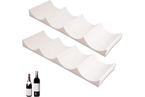 RFYTDCF Flaschenhalter Kühlschrank, 2 Stück Universal Kühlschrank Dosenhalter Stapelbar Flaschenablage Schrank Bier Halter Flaschen Organizer für Küche Arbeitsplatte Speisekammer, Weiß