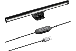 AIGITAL Lampada Monitor, luce USB LED portatile, protezione oculare lampada USB per tastiera computer portatile, barra luminosa del monitor con 3 temperature di colore e 10 luminosità regolabile