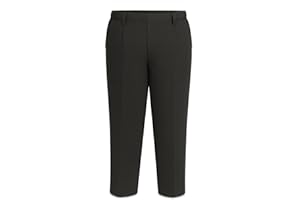 Deck and Beach Boys Plus Size School Trousers – Sturdy Fit with Elastic Waist & Clip Fastening – Comfortable Uniform Pants with Shorter Leg – Black or Grey