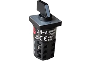 通用 KEDU ZH-A Nockendrehschalter Umschalter Kurzschlussfestigkeit 5KA RMS SYM 600VAC Sicherung 20A Klasse RKI 18A 125V 12A 250V 3HP 240-440V 10(6) A 400V 5E4 CE EN61058