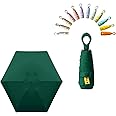 Mini Sun Travel Umbrella Ring handle Coating Layer Fabric Blocking/anti UPF 50 UV Protection 99.9% Compact Folding Purse Umbrella/Lightweight Small Portable Backpack/Rain Sun/Men Women Kids
