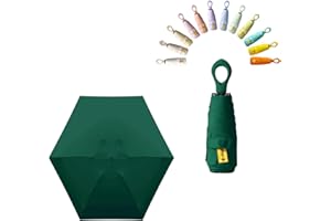 ERISED'S BIFROST Mini Sun Travel Umbrella Ring handle Coating Layer Fabric Blocking/anti UPF 50 UV Protection 99.9% Compact Folding Purse Umbrella/Lightweight Small Portable Backpack/Rain Sun/Men Women Kids