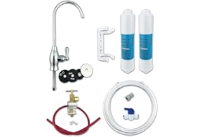 Under Sink Drinking Water Filter Kit System Including Tap and Accessories - Finerfilters CLASSIC FF-6010PF (Baseball + Extra Filter)