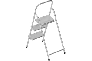 Generic Miniatyrtrappstege 1/12 Dockskåpsmöbler Tillbehör Metallstruktur 3-stegsstege för Köksinredning