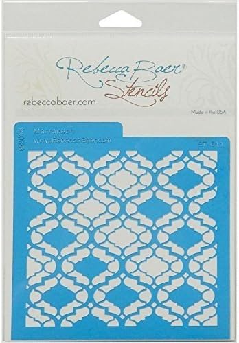 Rebecca Baer Plastic Stencil 5.75-inch x 5.75-inch, Marrakech