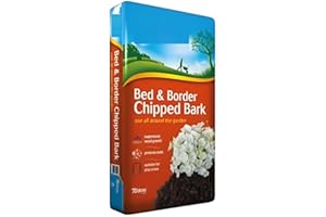 Indigo® Garden Bed & Border Chipped Bark – 70L Bag – Premium Mulch for Landscaping & Gardening – Weed Suppressant, Moisture Retention, Decorative Finish