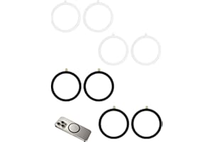 JUKOTA Pegatina Anillo de Metal Universal, Anillo Imán Compatible con Cargador Inalámbrico/Soporte de Coche para iPhone/Samsung/Android Fundas de móvil 8 Pcs Anillos de Metal