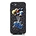 Produktbild Everainy Kompatibel für iPhone 7/iPhone 8 Hülle Silikon Bumper Gummi Cover Hüllen iPhone 7/iPhone 8 Handyhülle Stoßfest TPU Gel Stoßstange Schwarz Schutzhülle (Astronaut)
