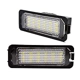 Lámpara LED de matrícula para Volkswagen: 18-SMD 5W ahorro de energía, menor consumo de energía. Sin errores. Sin error OBC. No produce interferencias en la radio FM. Sin mensaje de advertencia de bombilla.